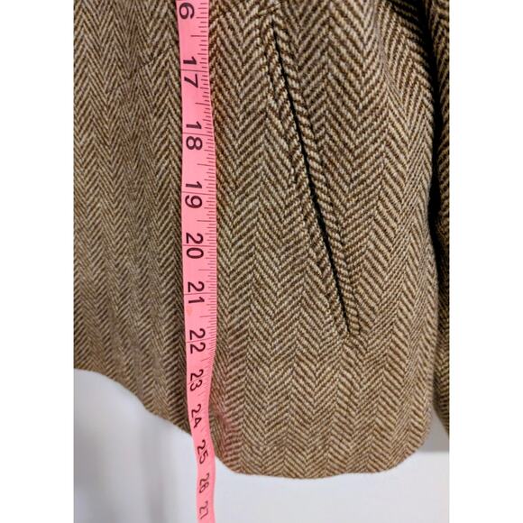Ralph Lauren Women’s 10 Herringbone Lambswool Wool Blazer Jacket Coat Vintage - Picture 10 of 11